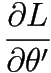 \frac{\partial L}{\partial \theta'}